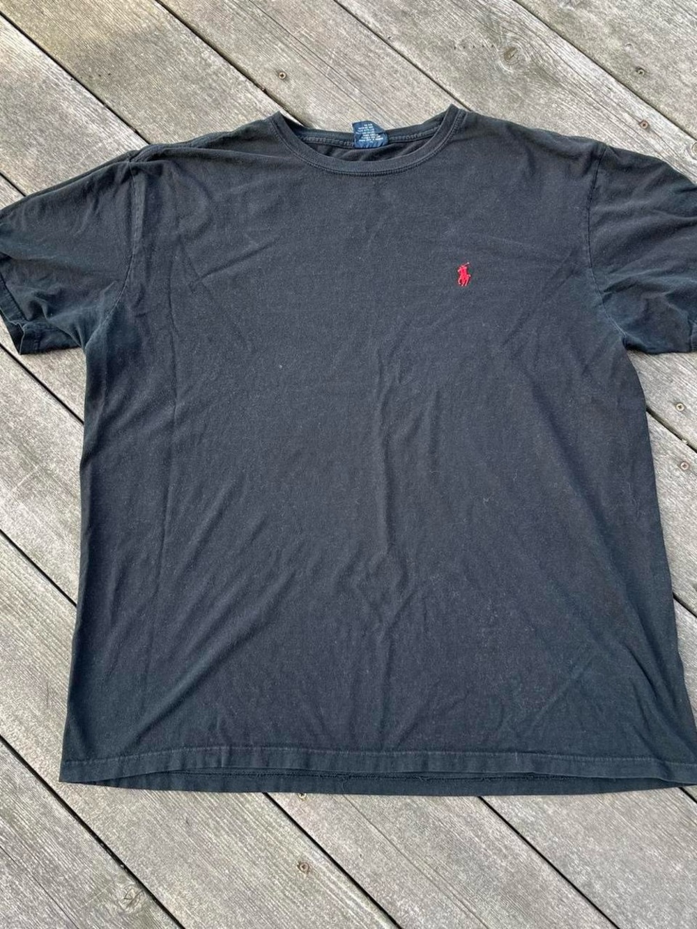 Polo by Ralph Lauren black + red logo embroidered tee